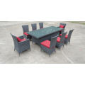 9PCS Classic Garden Wicker Chair Dining Set